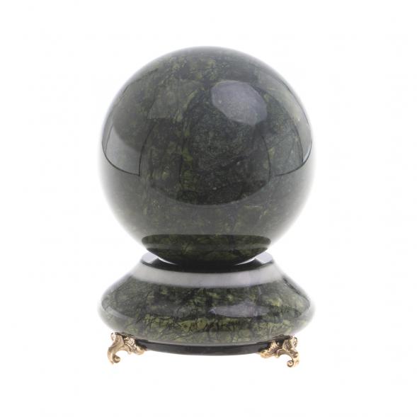 Шар &amp;quot;Антистресс&amp;quot; 10 см из темно-зеленого змеевика 124317