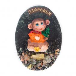 Магнит "Обезьянка в свитере "Здоровья" змеевик