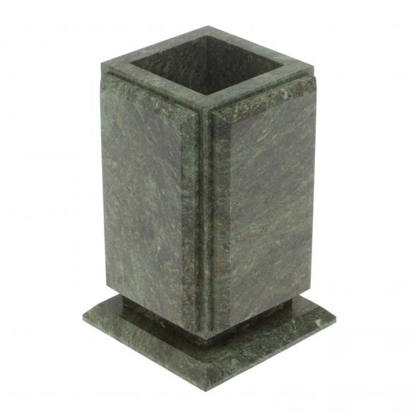 Карандашница большая из шабровского змеевика 9х9х14,5 см 126890