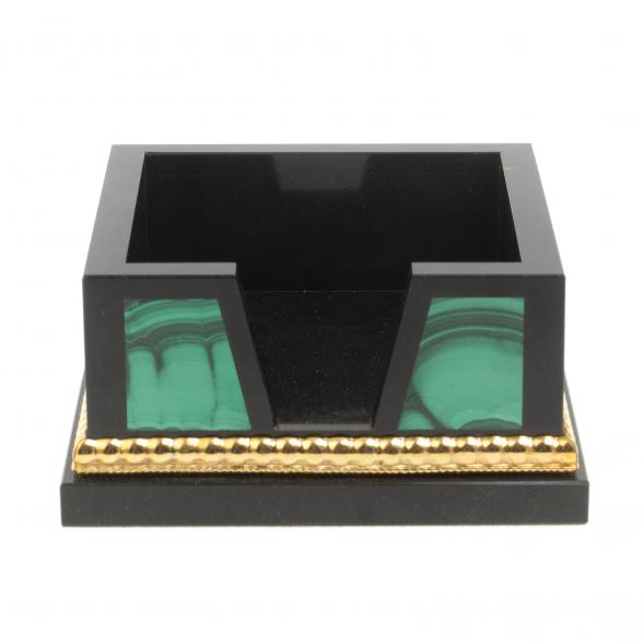Лоток для бумаг &amp;quot;Кубарик&amp;quot; из малахита 127045