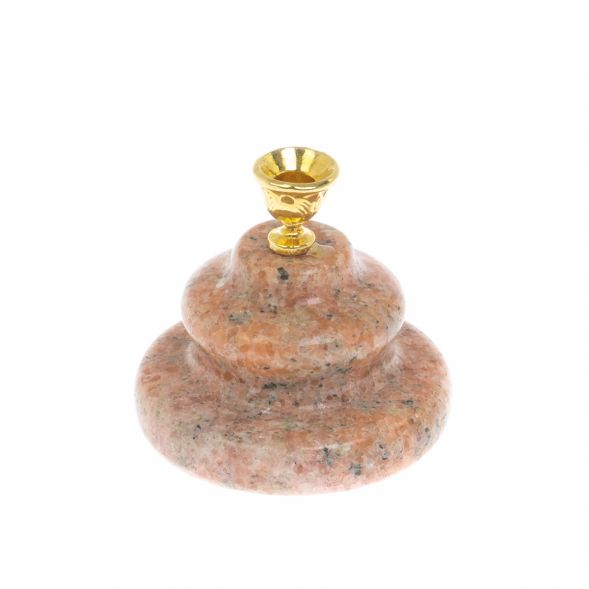 Подсвечник церковный из розового мрамора 5х5 см 129210