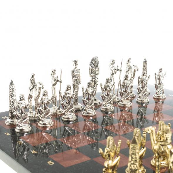 Шахматы &amp;quot;Древний Египет&amp;quot; доска 40х40 см лемезит змеевик 122630