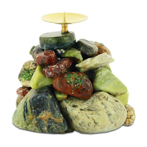 Декоративный подсвечник &amp;quot;Горка&amp;quot; из змеевика 113373