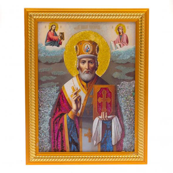 Икона &amp;quot;Николай Чудотворец&amp;quot; рамка багет 18х23 см 125607