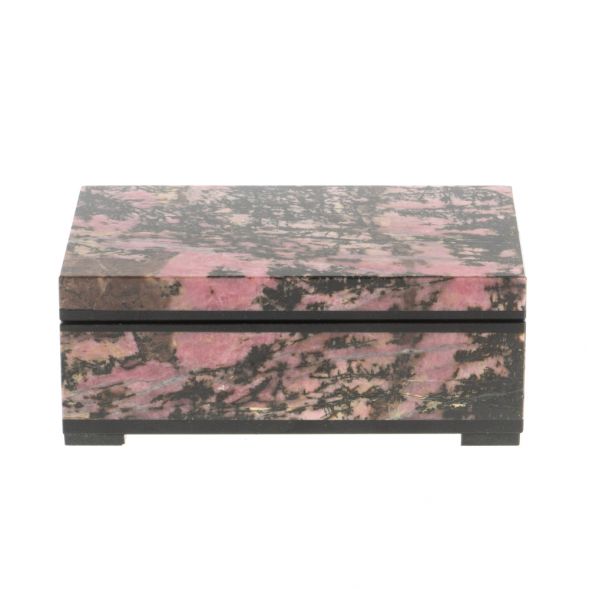 Шкатулка из камня родонит 11х7х4,5 см 127601