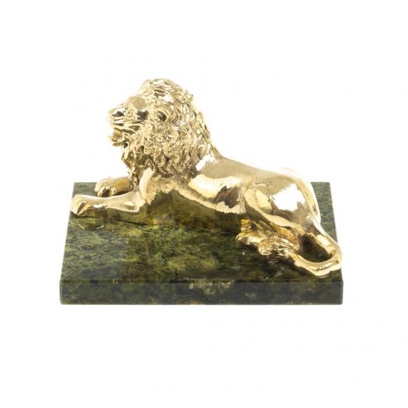 Статуэтка &amp;quot;Лев&amp;quot; из змеевика и бронзы 127764