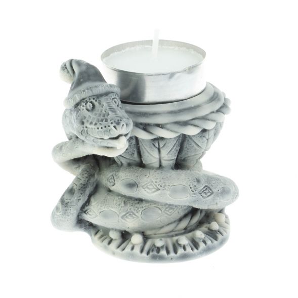 Подсвечник «Змей» из мраморной крошки 128145