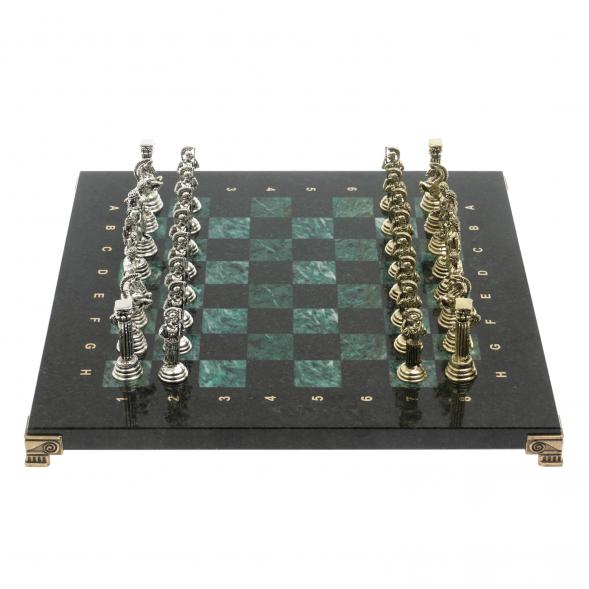 Шахматы &amp;quot;Афина&amp;quot; доска 32х32 см из змеевика 128227