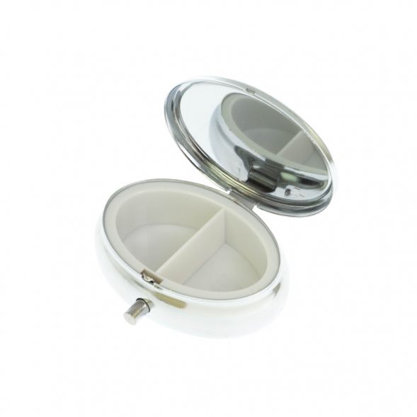 Таблетница овальная на 2 отделения камень жадеит 5,5х4,5х2 см 129286