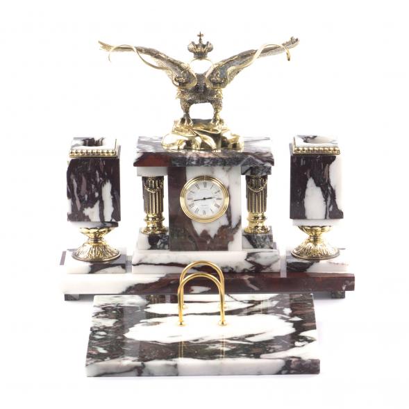 Письменный набор из мрамора и бронзы &amp;quot;Двуглавый орел&amp;quot; 121411