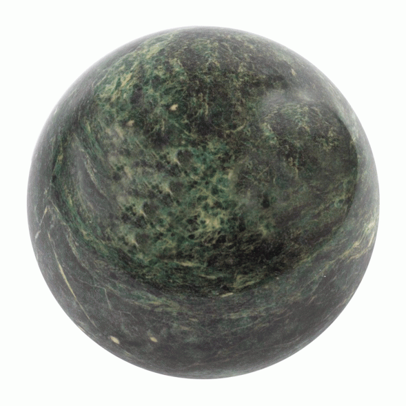 Шар 12,5 см змеевик темно-зеленый шабровский 121598