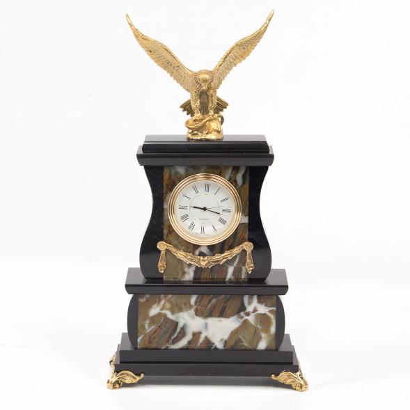 Часы &amp;quot;Орел&amp;quot; камень офиокальцит бронза 116635