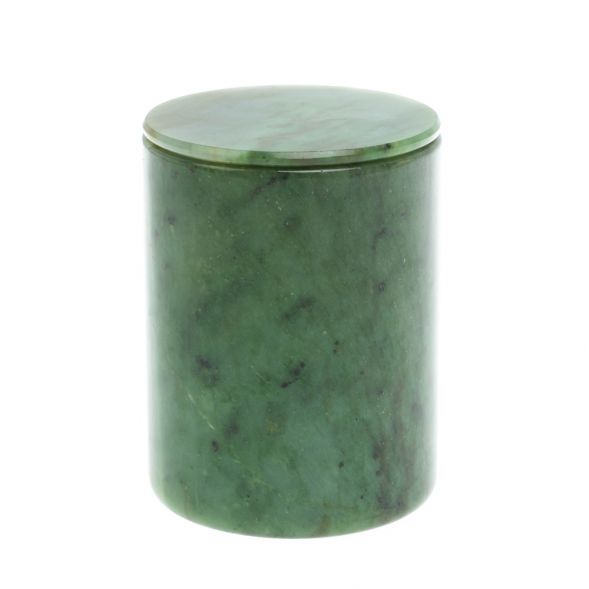 Термокружка из камня нефрит 7х7х9,5 см 128313