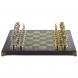 Подарочные шахматы &amp;quot;Средневековые рыцари&amp;quot; доска 44х44 см из камня змеевик 120713