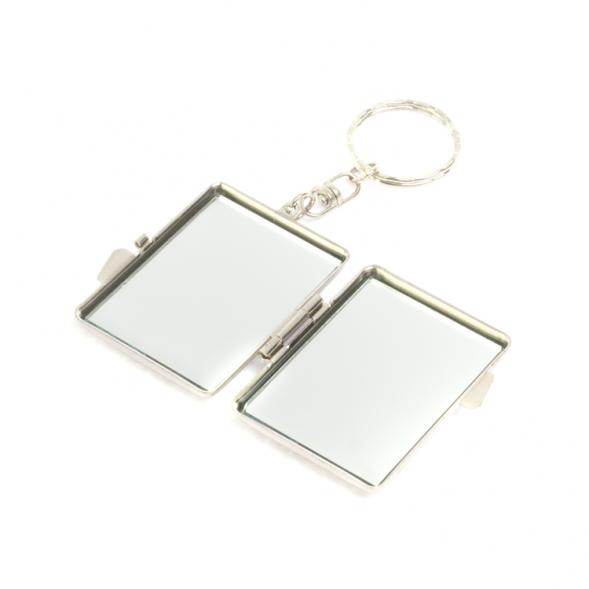 Складное зеркало брелок тигровый глаз прямоугольное 127370