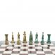 Шахматы &amp;quot;Средневековые рыцари&amp;quot; фигуры бронза / патина 44х44 см мрамор лемезит 128392