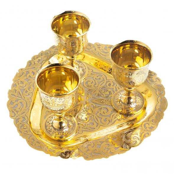 Набор рюмки на подносе 40 мл 3 шт Златоуст 122945