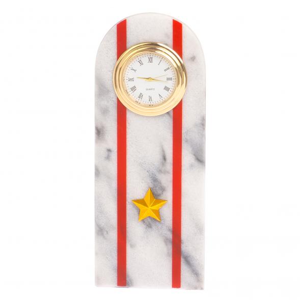 Часы &amp;quot;Погон майор МВД&amp;quot; из мрамора 113181