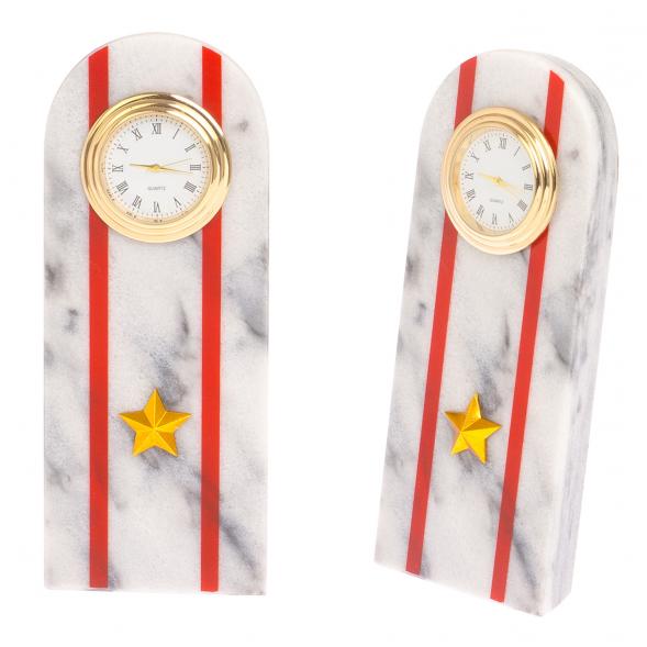 Часы &amp;quot;Погон майор МВД&amp;quot; из мрамора 113181
