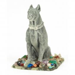 Сувенир &amp;quot;Доберман сидит&amp;quot; из мрамолита