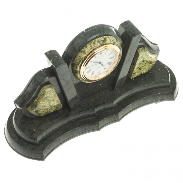 Настольные часы &amp;quot;Летучая мышь&amp;quot; камень змеевик 113145