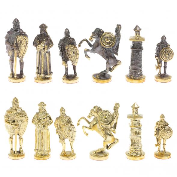 Шахматы сувенирные &amp;quot;Богатыри&amp;quot; змеевик доска 44х44 см 126129