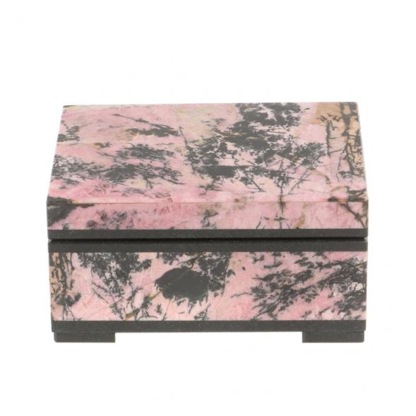 Шкатулка из родонита 8х6х4,3 см 126973