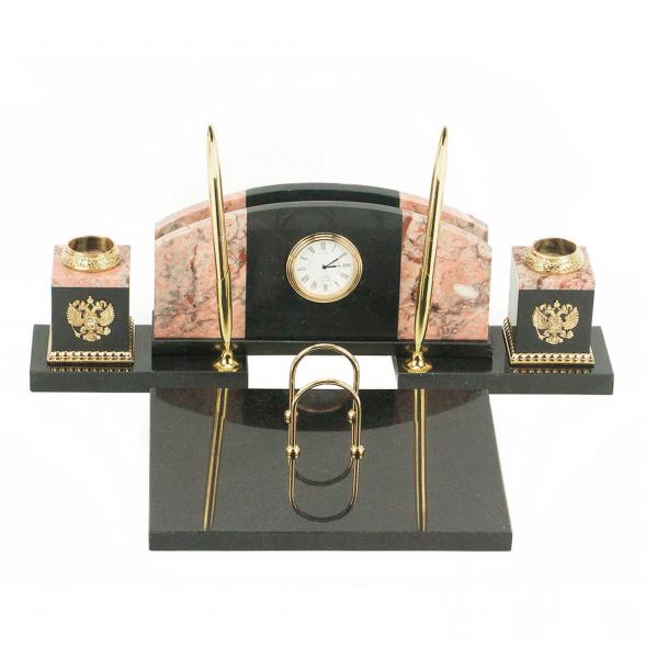 Настольный набор из креноида и змеевика 118662