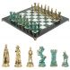 Шахматы &amp;quot;Средневековые рыцари&amp;quot; фигуры бронза / патина 44х44 см мрамор змеевик 128394