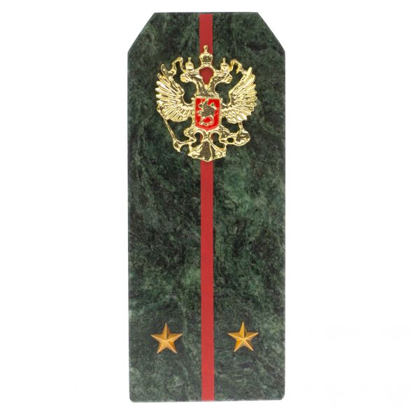 Сувенир погон &amp;quot;Лейтенант ВС&amp;quot; камень змеевик 128986