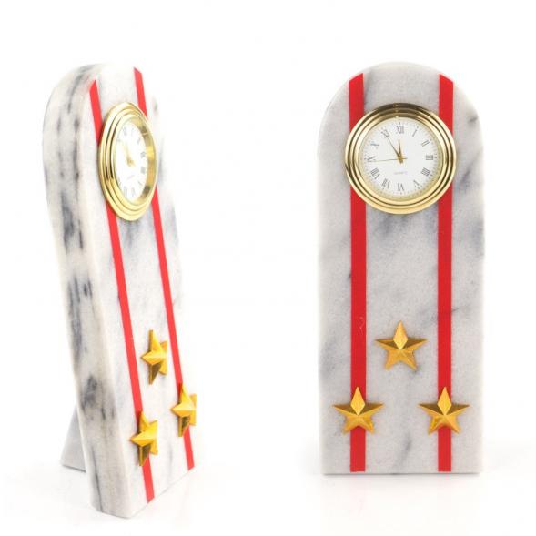 Часы &amp;quot;Погон полковник МВД&amp;quot; из мрамора 113183