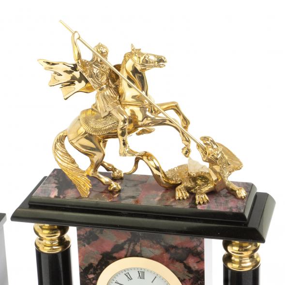 Настольный набор &amp;quot;Георгий Победоносец&amp;quot; из родонита 126974