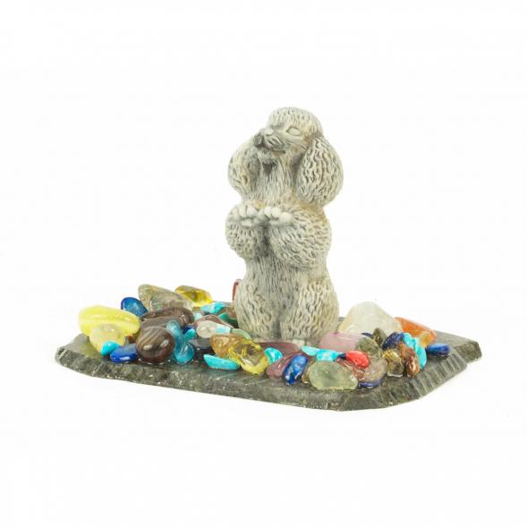 Сувенир &amp;quot;Пудель&amp;quot; из мрамолита 118627