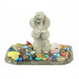 Сувенир "Пудель" из мрамолита