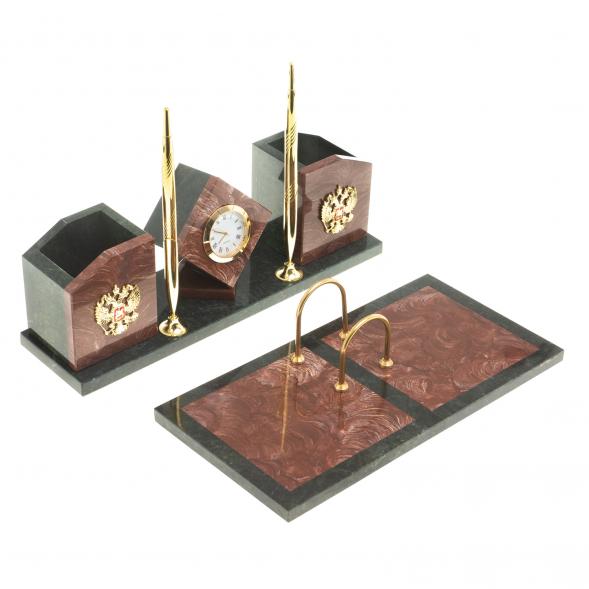 Настольный набор &amp;quot;Куб&amp;quot; из лемезита 120100