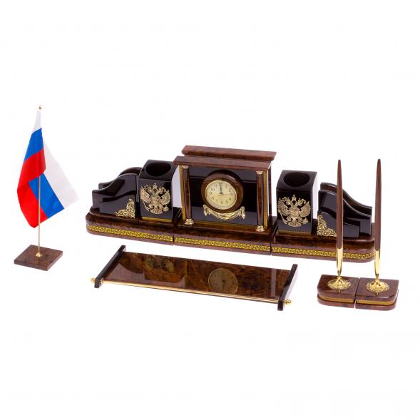 Настольный набор руководителя &amp;quot;Версаль&amp;quot; обсидиан 125840