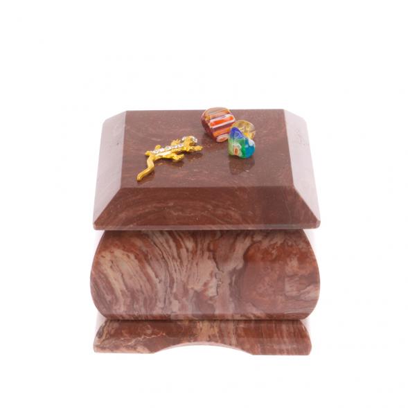 Шкатулка из лемезита &amp;quot;Ящерица со стразами&amp;quot; 6,5х6,5х5 см 127130