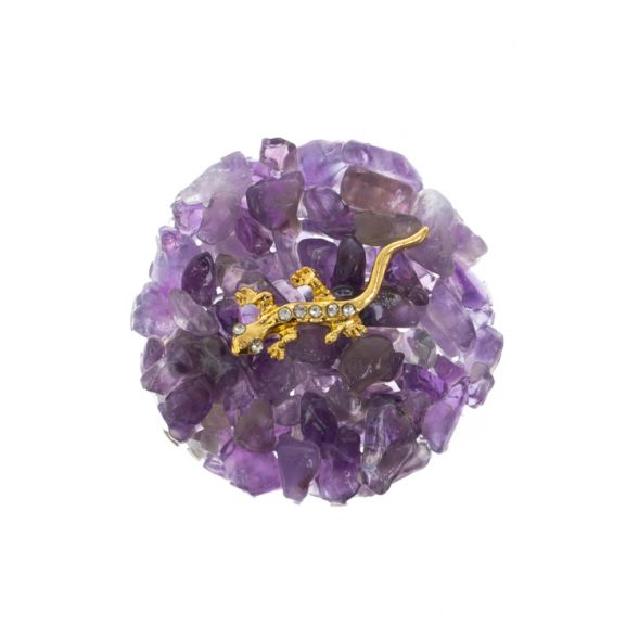 Магнит &amp;quot;Аметист&amp;quot; с ящерицей 5х5х1 см 128615