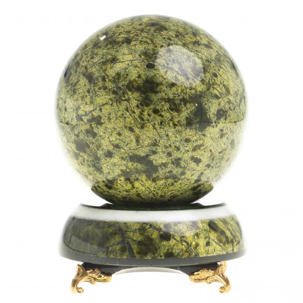 Cувенир &amp;quot;Шар Антистресс&amp;quot; 10,5 см змеевик на подставке 123556