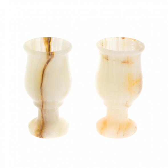 Набор рюмок из оникса в футляре 2 шт 20 мл 3,8х7 см (1,5х3) 125614