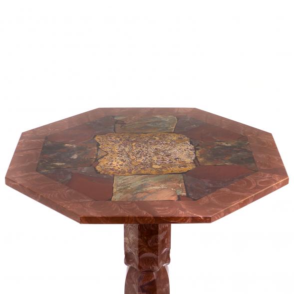Стол из лемезита и яшмы №4 126066