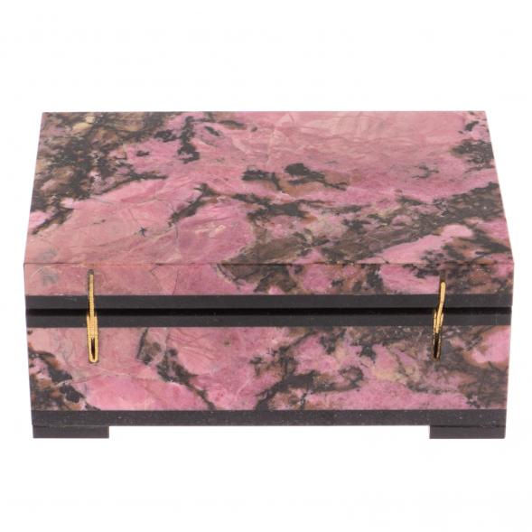 Шкатулка из родонита 10х7х4 см 126440