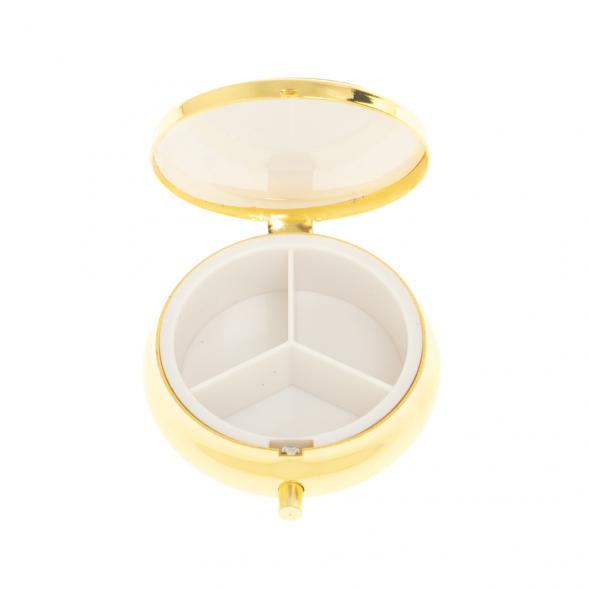 Таблетница на 3 отсека плисовый малахит цвет золото 127208