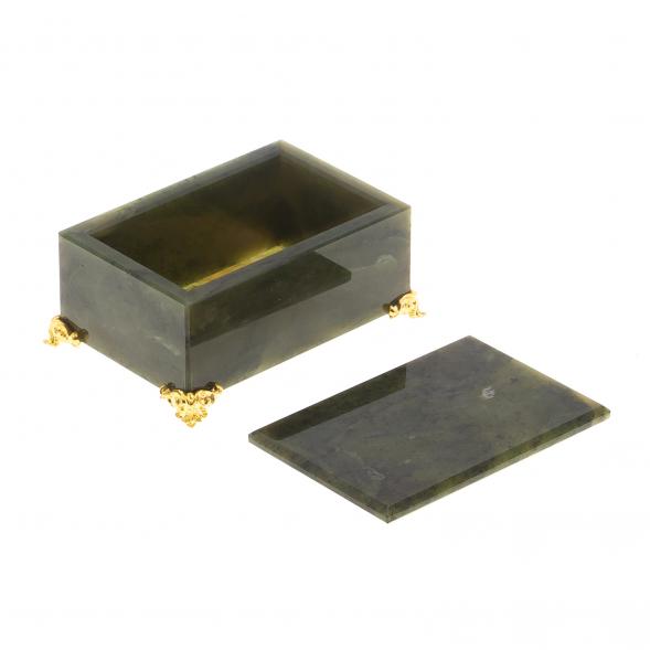 Шкатулка из нефрита 9,5х6,5х4,5 см 124704