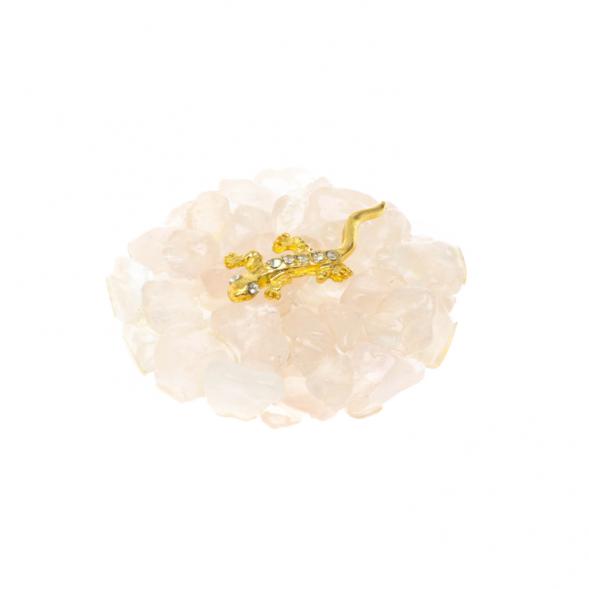 Магнит &amp;quot;Розовый кварц&amp;quot; с ящерицей 5х5х1 см 128617