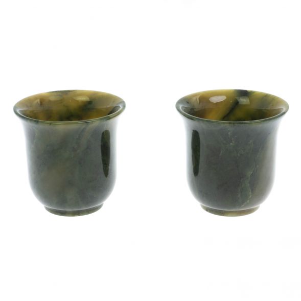 Кофейные чашки из нефрита 2 шт 7х7х7 см 129140