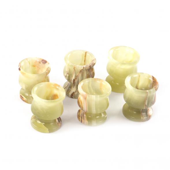 Набор рюмок на ножке 6 шт из оникса 15 мл 3,8х4,5 см в коробке 121607