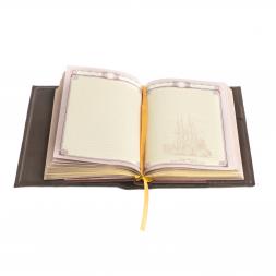 Подарочный набор "Держава" ежедневник и визитница коричневая кожа