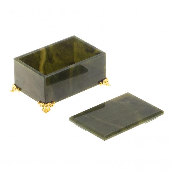 Шкатулка из нефрита 9х6,3х4,5 см 124705