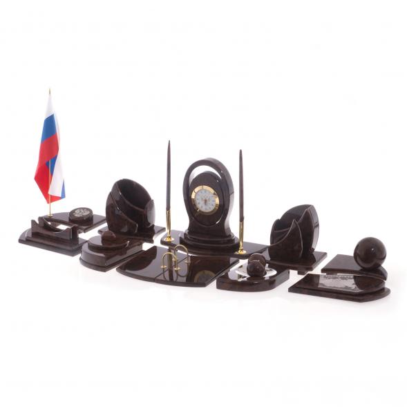 Настольный прибор &amp;quot;Авангард&amp;quot; камень обсидиан 121959